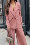 Double-Breasted Blazer and Trousers Set