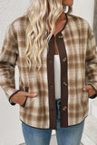 Plaid Button-Front Blazer Jacket