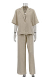 Relaxed Fit Blazer and Pants Set