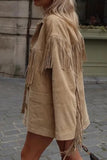 Fringe Suede Jacket with Classic Silhouette