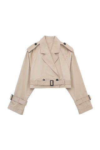 Cropped Double-Breasted Jacket