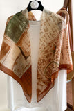 Patterned Scarf with Mixed Prints
