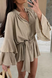 Flowy Tie-Waist Casual Dress