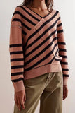 Striped V-Neck Sweater