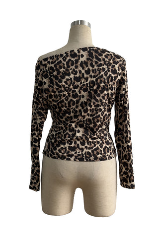 Off-Shoulder Leopard Print Tank Top