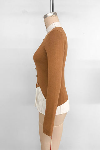 Buttoned Layered Sweater