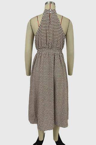 Halter Neck Casual Midi Dress