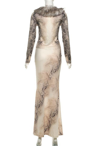 Elegant Button-Down Skirt Set