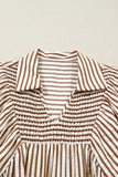 Striped Puff Sleeve Blouse