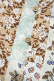 Floral Patchwork Blouse with Button Detail