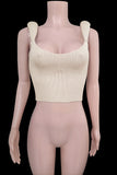 Knitted Sleeveless Crop Top
