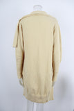 Draped Open-Front Long Cardigan