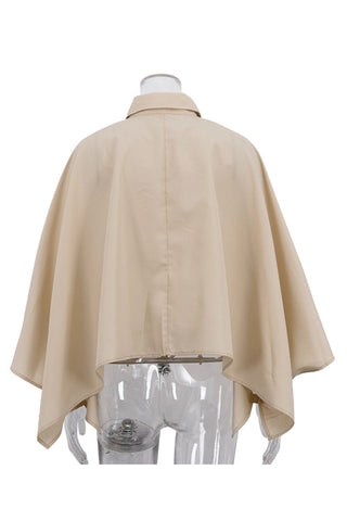 Versatile Oversized Cape Blouse