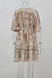 Flowing Printed Casual Dress