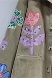 Floral Pattern Corduroy Jacket
