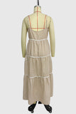Tiered Button-Front Casual Dress