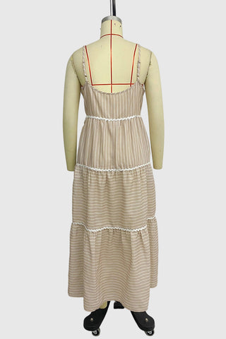 Tiered Button-Front Casual Dress