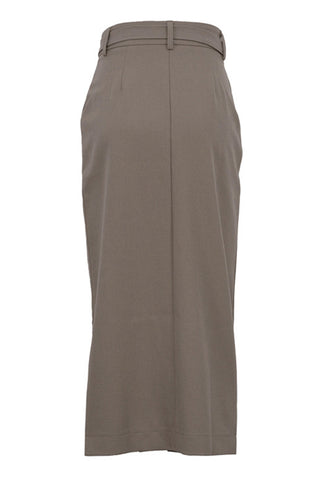 Belted High-Waist Skirt