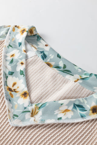 Floral Sleeve Layered Sweatshirt