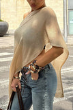 Asymmetric One-Shoulder Knit Top