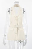 Belted Sleeveless Tank Top