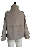 High-Collar Double-Breasted Jacket