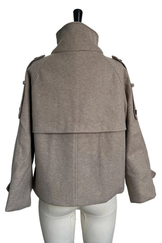 High-Collar Double-Breasted Jacket