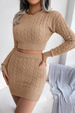 Cable Knit Skirt Set