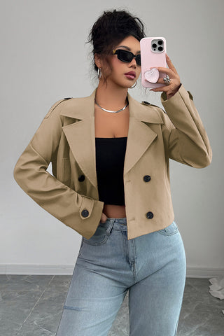 Double-Breasted Cropped Blazer
