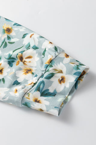 Floral Sleeve Layered Sweatshirt