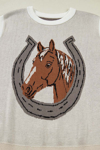 Horse Motif Tank Top