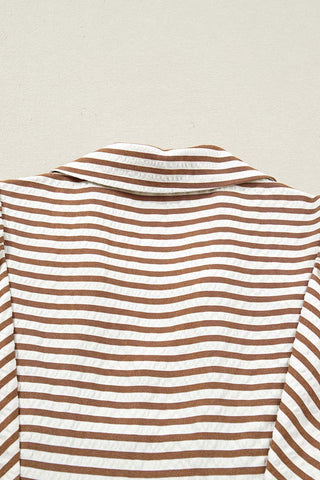 Striped Puff Sleeve Blouse