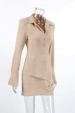 Button-Down Casual Mini Dress