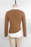 Buttoned Layered Sweater