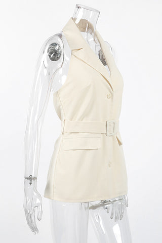 Belted Sleeveless Tank Top