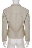 Frayed Hem Button-Front Denim Jacket