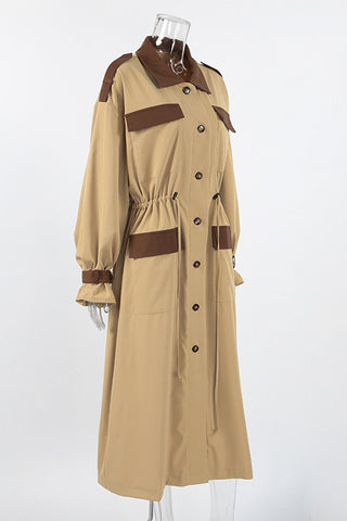 Longline Utility Jacket with Contrast Trim