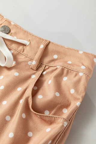 Polka Dot Wide-Leg Casual Pants