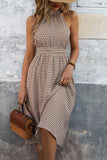 Halter Neck Casual Midi Dress
