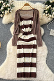 Striped Casual Knit Dress