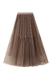 Polka Dot Tiered Maxi Skirt