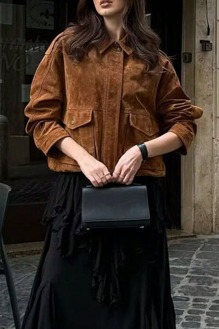 Buttoned Front Utility Jacket