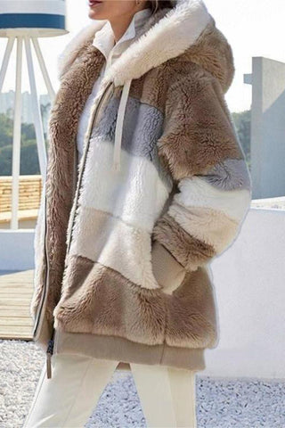 Cozy Hooded Faux Fur Jacket