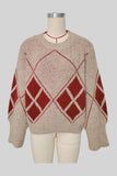 Diamond Pattern Knit Sweater