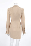 Button-Down Casual Mini Dress