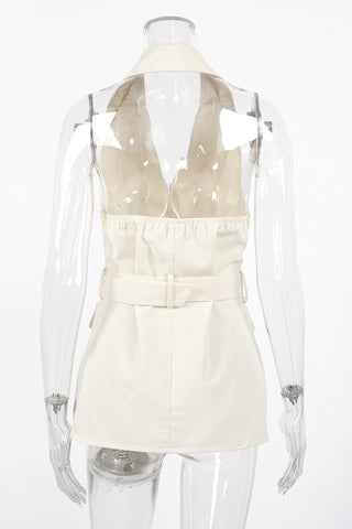 Belted Sleeveless Tank Top