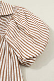 Striped Puff Sleeve Blouse