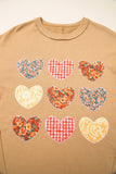Heart Pattern Casual Sweatshirt