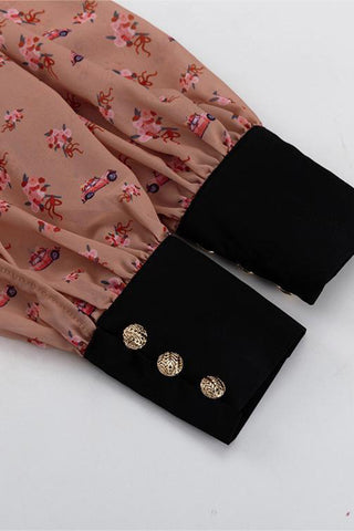 Floral Print Collared Mini Dress