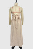 Halter Maxi Dress with Crochet Detail